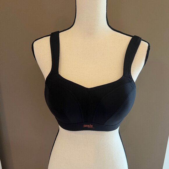 Panache Sport Ultimate High Impact Underwire Black Sports Bra, Size 34D - Picture 1 of 10